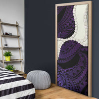 Purple Galaxy Polynesia Tribal Octopus Tattoo Door Cover Pikake Lei Polynesian Pattern LT14 - Polynesian Pride