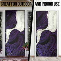 Purple Galaxy Polynesia Tribal Octopus Tattoo Door Cover Pikake Lei Polynesian Pattern LT14 - Polynesian Pride
