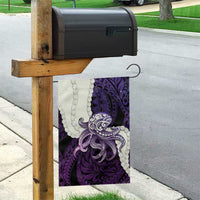 Purple Galaxy Polynesia Tribal Octopus Tattoo Garden Flag Pikake Lei Polynesian Pattern LT14 - Polynesian Pride