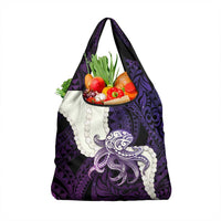 Purple Galaxy Polynesia Tribal Octopus Tattoo Grocery Bag Pikake Lei Polynesian Pattern LT14 1-pack One Size Purple - Polynesian Pride
