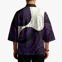 Purple Galaxy Polynesia Tribal Octopus Tattoo Kimono Pikake Lei Polynesian Pattern