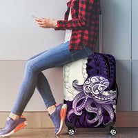 Purple Galaxy Polynesia Tribal Octopus Tattoo Luggage Cover Pikake Lei Polynesian Pattern LT14 - Polynesian Pride