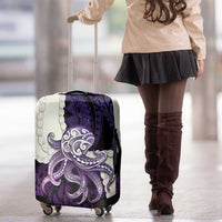 Purple Galaxy Polynesia Tribal Octopus Tattoo Luggage Cover Pikake Lei Polynesian Pattern LT14 - Polynesian Pride