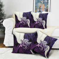 Purple Galaxy Polynesia Tribal Octopus Tattoo Pillow Cover Pikake Lei Polynesian Pattern LT14 - Polynesian Pride