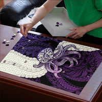 Purple Galaxy Polynesia Tribal Octopus Tattoo Puzzle Pikake Lei Polynesian Pattern LT14 - Polynesian Pride