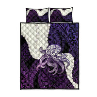 Purple Galaxy Polynesia Tribal Octopus Tattoo Quilt Bed Set Pikake Lei Polynesian Pattern LT14 - Polynesian Pride