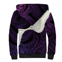 Purple Galaxy Polynesia Tribal Octopus Tattoo Sherpa Hoodie Pikake Lei Polynesian Pattern LT14 - Polynesian Pride