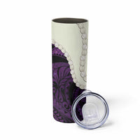 Purple Galaxy Polynesia Tribal Octopus Tattoo Skinny Tumbler Pikake Lei Polynesian Pattern LT14 - Polynesian Pride