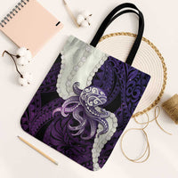 Purple Galaxy Polynesia Tribal Octopus Tattoo Tote Bag Pikake Lei Polynesian Pattern LT14 Black Strap One Size Purple - Polynesian Pride