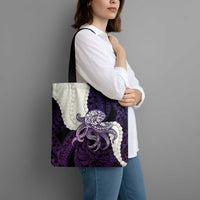 Purple Galaxy Polynesia Tribal Octopus Tattoo Tote Bag Pikake Lei Polynesian Pattern LT14 - Polynesian Pride