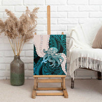 Teal Galaxy Polynesia Tribal Octopus Tattoo Canvas Wall Art Pikake Lei Polynesian Pattern LT14 - Polynesian Pride