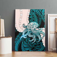 Teal Galaxy Polynesia Tribal Octopus Tattoo Canvas Wall Art Pikake Lei Polynesian Pattern LT14 - Polynesian Pride
