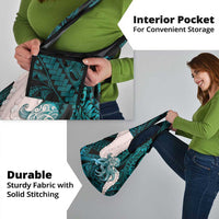 Teal Galaxy Polynesia Tribal Octopus Tattoo Grocery Bag Pikake Lei Polynesian Pattern LT14 - Polynesian Pride