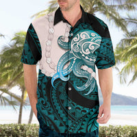 Teal Galaxy Polynesia Tribal Octopus Tattoo Hawaiian Shirt Pikake Lei Polynesian Pattern LT14 - Polynesian Pride