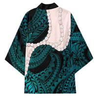 Teal Galaxy Polynesia Tribal Octopus Tattoo Kimono Pikake Lei Polynesian Pattern