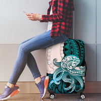 Teal Galaxy Polynesia Tribal Octopus Tattoo Luggage Cover Pikake Lei Polynesian Pattern LT14 - Polynesian Pride