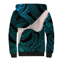 Teal Galaxy Polynesia Tribal Octopus Tattoo Sherpa Hoodie Pikake Lei Polynesian Pattern LT14 - Polynesian Pride