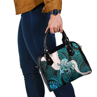 Teal Galaxy Polynesia Tribal Octopus Tattoo Shoulder Handbag Pikake Lei Polynesian Pattern LT14 - Polynesian Pride