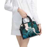 Teal Galaxy Polynesia Tribal Octopus Tattoo Shoulder Handbag Pikake Lei Polynesian Pattern LT14 - Polynesian Pride