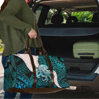 Teal Galaxy Polynesia Tribal Octopus Tattoo Travel Bag Pikake Lei Polynesian Pattern