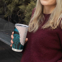 Teal Galaxy Polynesia Tribal Octopus Tattoo Tumbler Cup Pikake Lei Polynesian Pattern LT14 - Polynesian Pride