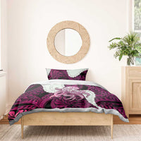 Pink Galaxy Polynesia Tribal Octopus Tattoo Bedding Set Pikake Lei Polynesian Pattern LT14 - Polynesian Pride