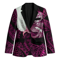 Pink Galaxy Polynesia Tribal Octopus Tattoo Blazer Pikake Lei Polynesian Pattern LT14 Unisex Pink - Polynesian Pride