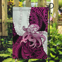 Pink Galaxy Polynesia Tribal Octopus Tattoo Garden Flag Pikake Lei Polynesian Pattern LT14 Garden Flag Pink - Polynesian Pride