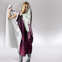 Pink Galaxy Polynesia Tribal Octopus Tattoo Hooded Blanket Pikake Lei Polynesian Pattern LT14 - Polynesian Pride