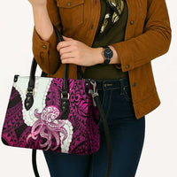Pink Galaxy Polynesia Tribal Octopus Tattoo Leather Bag Pikake Lei Polynesian Pattern LT14 - Polynesian Pride