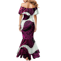 Pink Galaxy Polynesia Tribal Octopus Tattoo Mermaid Dress Pikake Lei Polynesian Pattern LT14 - Polynesian Pride