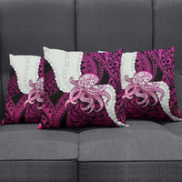 Pink Galaxy Polynesia Tribal Octopus Tattoo Pillow Cover Pikake Lei Polynesian Pattern LT14 - Polynesian Pride