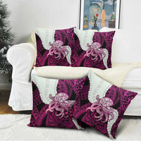 Pink Galaxy Polynesia Tribal Octopus Tattoo Pillow Cover Pikake Lei Polynesian Pattern LT14 - Polynesian Pride
