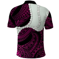 Pink Galaxy Polynesia Tribal Octopus Tattoo Polo Shirt Pikake Lei Polynesian Pattern LT14 - Polynesian Pride