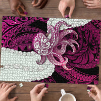 Pink Galaxy Polynesia Tribal Octopus Tattoo Puzzle Pikake Lei Polynesian Pattern LT14 - Polynesian Pride