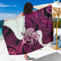 Pink Galaxy Polynesia Tribal Octopus Tattoo Sarong Pikake Lei Polynesian Pattern LT14 One Size 44 x 66 inches Pink - Polynesian Pride