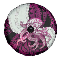 Pink Galaxy Polynesia Tribal Octopus Tattoo Spare Tire Cover Pikake Lei Polynesian Pattern LT14 - Polynesian Pride