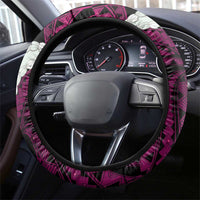 Pink Galaxy Polynesia Tribal Octopus Tattoo Steering Wheel Cover Pikake Lei Polynesian Pattern LT14 - Polynesian Pride