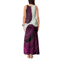 Pink Galaxy Polynesia Tribal Octopus Tattoo Tank Maxi Dress Pikake Lei Polynesian Pattern LT14 - Polynesian Pride