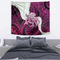 Pink Galaxy Polynesia Tribal Octopus Tattoo Tapestry Pikake Lei Polynesian Pattern LT14 - Polynesian Pride