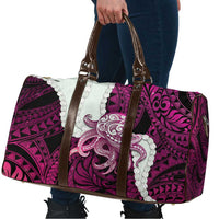 Pink Galaxy Polynesia Tribal Octopus Tattoo Travel Bag Pikake Lei Polynesian Pattern