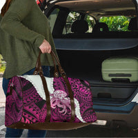 Pink Galaxy Polynesia Tribal Octopus Tattoo Travel Bag Pikake Lei Polynesian Pattern