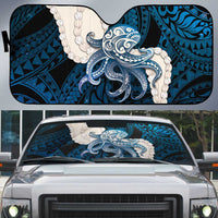 Blue Galaxy Polynesia Tribal Octopus Tattoo Auto Sun Shade Pikake Lei Polynesian Pattern LT14 Blue - Polynesian Pride