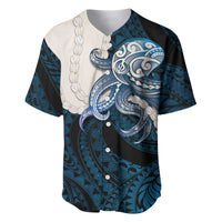 Blue Galaxy Polynesia Tribal Octopus Tattoo Baseball Jersey Pikake Lei Polynesian Pattern LT14 Blue - Polynesian Pride