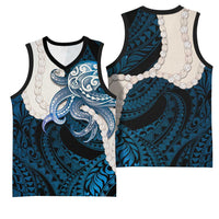 Blue Galaxy Polynesia Tribal Octopus Tattoo Basketball Jersey Pikake Lei Polynesian Pattern LT14 - Polynesian Pride