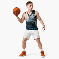 Blue Galaxy Polynesia Tribal Octopus Tattoo Basketball Jersey Pikake Lei Polynesian Pattern LT14 - Polynesian Pride