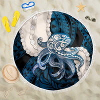 Blue Galaxy Polynesia Tribal Octopus Tattoo Beach Blanket Pikake Lei Polynesian Pattern LT14 One Size 150cm Blue - Polynesian Pride