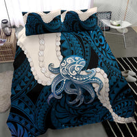 Blue Galaxy Polynesia Tribal Octopus Tattoo Bedding Set Pikake Lei Polynesian Pattern LT14 - Polynesian Pride