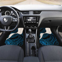 Blue Galaxy Polynesia Tribal Octopus Tattoo Car Mats Pikake Lei Polynesian Pattern LT14 Set 2pcs - Front Blue - Polynesian Pride
