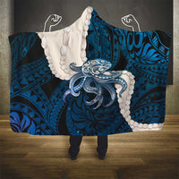 Blue Galaxy Polynesia Tribal Octopus Tattoo Hooded Blanket Pikake Lei Polynesian Pattern LT14 - Polynesian Pride